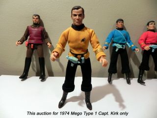 Vintage Star Trek Mego 1974 Captain Kirk Loose Type 1 Body T1 James T.  Kirk Tos