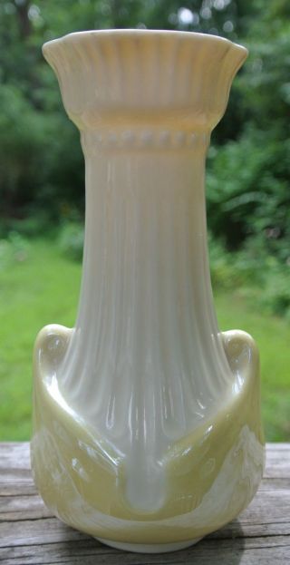 Vintage Belleek Parian China Moore Vase 7th Gold Mark