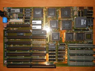 Motherboard MS - 1167,  PCCHIPS chipset,  CPU Intel A80386DX - 16,  2048KB RAM SIPP 2