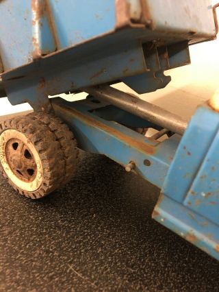Vintage Collectible 1960s Tonka Pressed Steel Hydraulic Dump Truck Blue 3