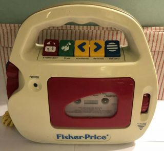 Fisher Price Cassette Tape Player Recorder Vintage 1992 W/ Microphone
