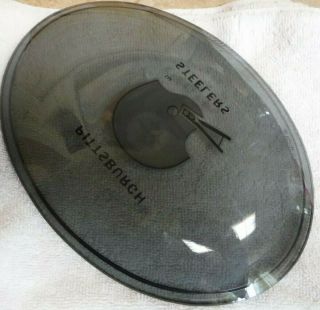 PITTSBURGH STEELERS 1960 ' S HOUZE ART SMOKED GLASS DISH TOUGH TO FIND VINTAGE 2