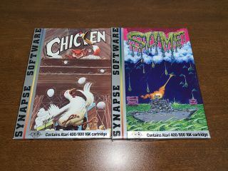 Nos Chicken & Slime By Synapse - Cartridge Versions - Atari 400/800/xl/xe/xegs 2
