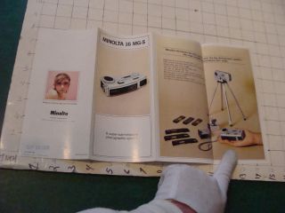 Camera booklet/brochure: MINOLTA 16 MG - S - - 1970 3