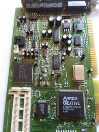 Creative Labs Model CT3670 Sound Blaster AWE64 Gold ISA Vintage Computer Card 3
