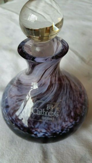 Vintage Caithness Glass Perfume Bottle With Stopper