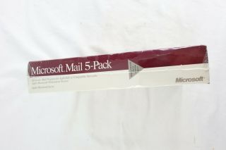 Microsoft Mail 5 Pack Apple Macintosh Ver 3.  0 AppleTalk 1990 Vintage Software 90 3