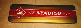 Vintage Schwan Stabilo Tin Litho Box Swan Pencil Company Closes Tight No Pencils