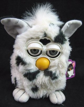 Vtg Furby Baby White With Black Spots 70 - 800 1998 Spotted 1c W Tag