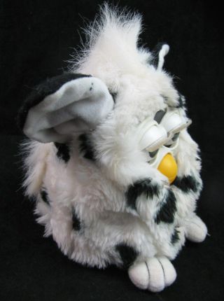 Vtg Furby Baby White with Black Spots 70 - 800 1998 Spotted 1c w Tag 4