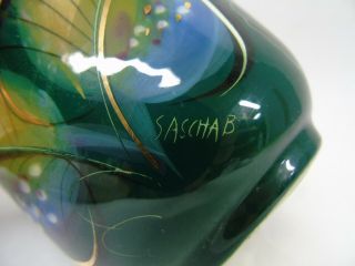 Vintage Sascha Brastoff Pottery Leaf Planter / Vase r639 4