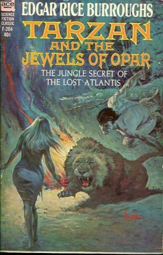 Tarzan And The Jewels Of Opar Edgar Rice Burroughs 1st Ace Paperback F - 204