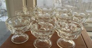 Vintage Clear Glass Footed Sherbet Cup 3 " Set Of 10