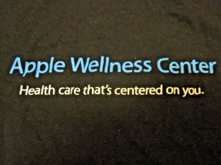 Apple Logo Employee Only Wellness Center T - Shirt Black Small Cupertino Ipod Sm