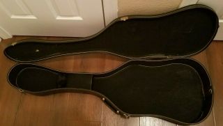 Vintage Guitar Hard Case / Hardshell Protective Carrying Case Black