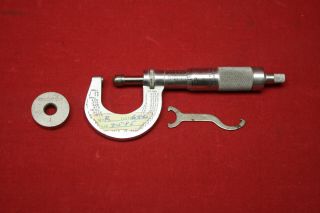 Vintage Brown & Sharpe 12 0 - 1 Micrometer U.  S.  A.  W/ Accessories