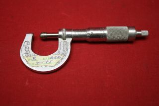 Vintage Brown & Sharpe 12 0 - 1 Micrometer U.  S.  A.  W/ Accessories 3