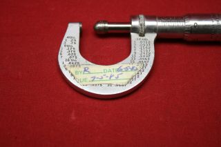Vintage Brown & Sharpe 12 0 - 1 Micrometer U.  S.  A.  W/ Accessories 4