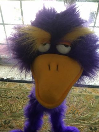 Doozy Vintage Marionette String Puppet Fuzzy Purple Ostrich Big 40” 1 Owner