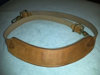 Vtg Hartmann Tan Leather Luggage Replacement Shoulder Strap