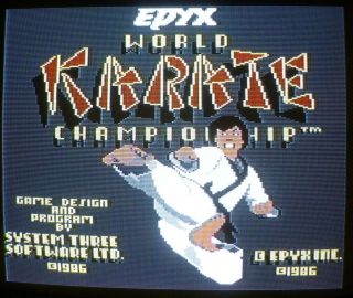 Commodore 64/128: World Karate Championship - C64 Disk - - Epyx