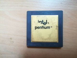 Intel Pentium 60,  A80501 - 60,  Sx835,  Rare Fdiv Bug Vintage Cpu,  Gold
