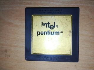 Intel Pentium 60,  A80501 - 60,  SX835,  rare FDIV bug Vintage CPU,  GOLD 2