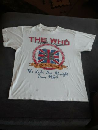 Vintage The Who 1989 Tour 25th Anniversary T Shirt Tee