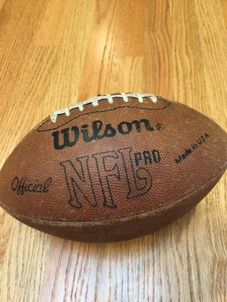 Wilson Vintage Official Size Nfl Pro Leather Game Ball Football Made In Usa Vtg