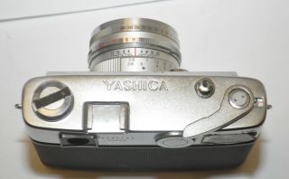 Vintage Yashica IC Lynx 5000E Rangefinder 45mm f/1.  8 Lens Camera & Leather Case 3
