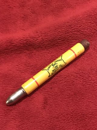 Vintage John Deere Bullet Pencil,  1936 - 37 Logo,  L L Rundall In Gregory,  Sd.