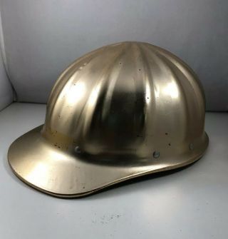 Vintage Superlite Fibre Metal Chester Pa Gold Hard Hat Construction Safety Hat