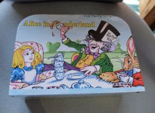 Vintage 2010 Paul Cardew Alice in Wonderland Tea Party Set of 2 Cup Saucer Spoon 2