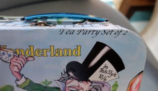 Vintage 2010 Paul Cardew Alice in Wonderland Tea Party Set of 2 Cup Saucer Spoon 3