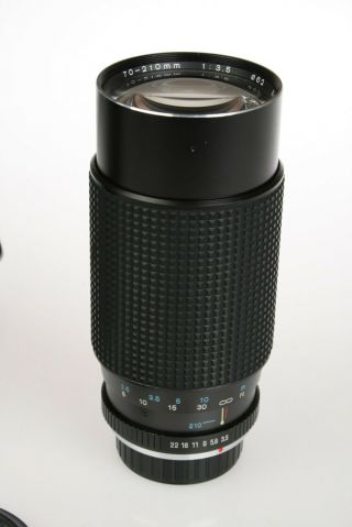 RMC TOKINA 70 - 210mm f3.  5 ZOOM Lens PENTAX K mount JAPAN Coated w/Caps,  Case EX, 2
