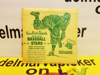 Vintage Bpx Major League Baseball Stars 725 726 727 Viewmaster Reels Packet