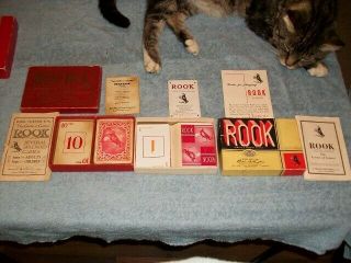 2 Complete Vintage Parker Brothers Rook Card Game 1936 Game Gc 1924 Game Wear