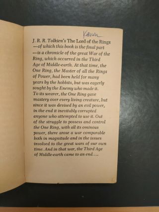 Lord of The Rings: The Return of the King by J.  R.  Tolkien - 1975 Edition 3