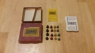 Sorry Board Game Vintage.  English U.  K 1930 