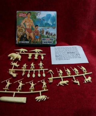 Vtg Airfix 1/72 Tarzan Figure Set - Boxed,  Complete,  On Sprues