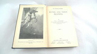 Myths & Their Meaning 1945 Hardcover Book by Max J.  Herzberg 2