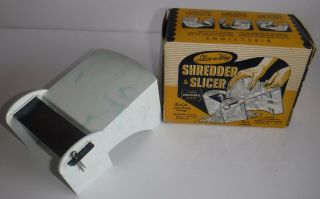 Vintage Slice - A - Way Shredder & Slicer Popeil Brothers No.  14 Green Marbled W/box