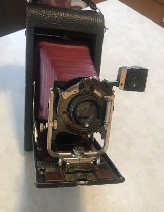 Antique Eastman Kodak Company Ekc Camera Red & Black