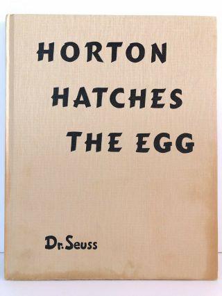 Horton Hatches The Egg Dr.  Seuss Book Vintage 1940 Hardcover 1st / Early Edition