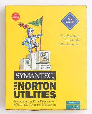 Vintage Symantec ‘the Norton Utilities’ Version 3.  1 Macintosh/power Macintosh