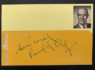 Scarce - Paul Kelly Vintage Autograph - High And The Mighty - Crossfire