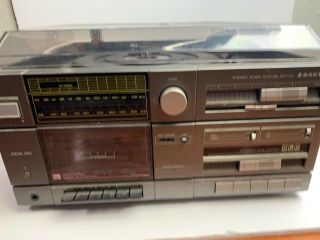 Sanyo Gxt - 110 Stereo System W/ Dual Cassette Players,  Turntable & Am/fm Radio