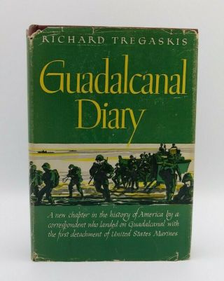 Guadalcanal Diary By Richard Tregaskis 1943 1st Edition Vintage Book Ww2 Hc Dj