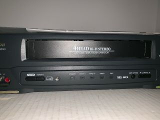 EMERSON EWV601B VCR VHS Player 4 head HI - FI stereo Video cassette Recorder 3