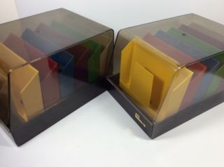 Vintage Multi Color Storage Cases SRW Minidex 78 Floppy Disk File Box 4